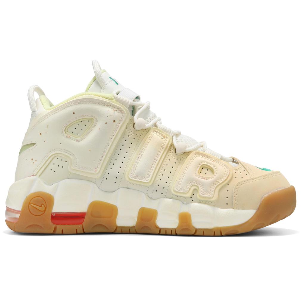 Nike Air More Uptempo 'Everything YouNeed' Mid Top Skateboard Shoes GS Beige Yellow FB7702-100(Team24-)