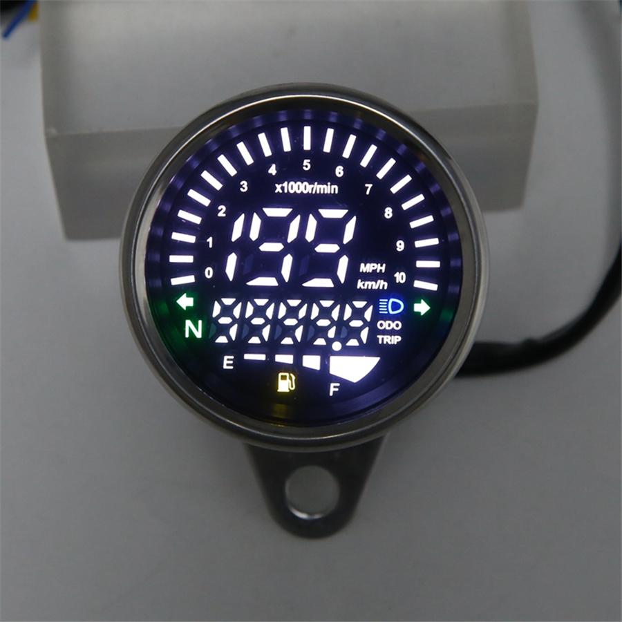 Motorcycle Meter Speedometer Digital Odometer 199KM/H For 4 Stroke 2/4 Cylinders