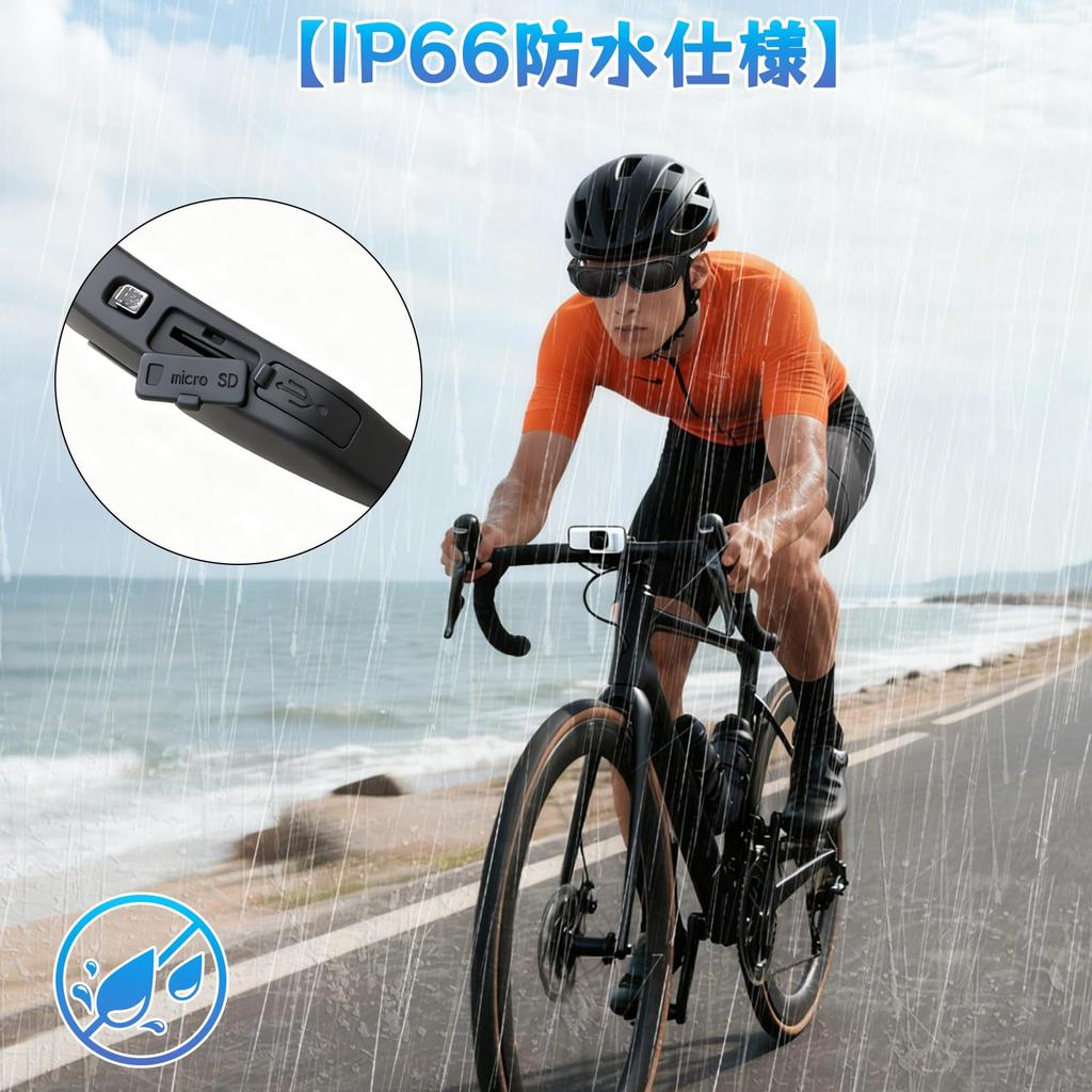 4K Azione Compatta Indossabile Ampia Compatta Vlog Video IP66 256GB Registrazione Facile Durante Sport Guida Esterno Manuale di Istruzioni Giapponese Incluso Fotocamera,