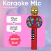 Wireless Bluetooth Karaoke Microphone Speaker, Portable Handheld Mic with HIFI Sound, Echo, LED Light for Singing, Party, Gift