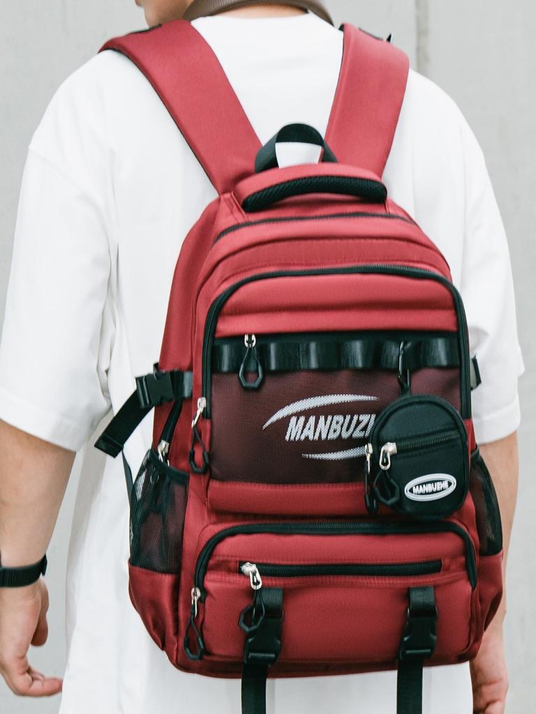 Casual Travel Backpack With Nylon And Capacity For Mens Outdoor Use