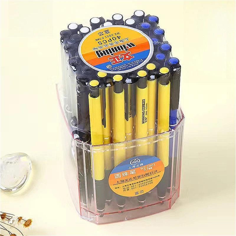 40pcs Ballpoint Pens Stationery 0.7mm Blue Ball Pens School Supplies Long Lasting Smooth Writing Ball Point Pen Office Supplies