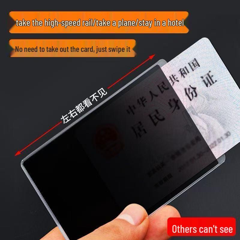 Anti-Peep & Demagnetization Protective Sleeve for Bank/Credit Card & Pet/ID Card