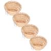 4pcs Bamboo Bird Nest Handmade Weaving Breeding Resting Bird House with Hook for Parrots Canary