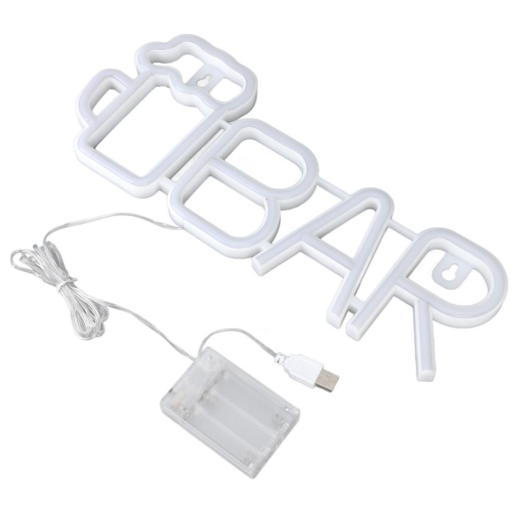 LED Neon Sign BAR Shape Design USB Or Battery Powered High Safety Widely Used Bar Neon Light for Bedroom Party Backyard