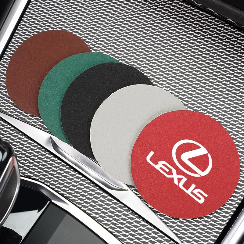 2Pcs Leather Car Coasters Cup Holder Mat For Lexus RX330 IS250 Ct200h ES300h RX350 Car Interior Accessories Decorative Coasters