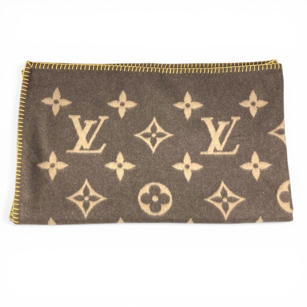 Louis Vuitton M92067 Monogram Rag Monogram interior throw blanket Angola Brown