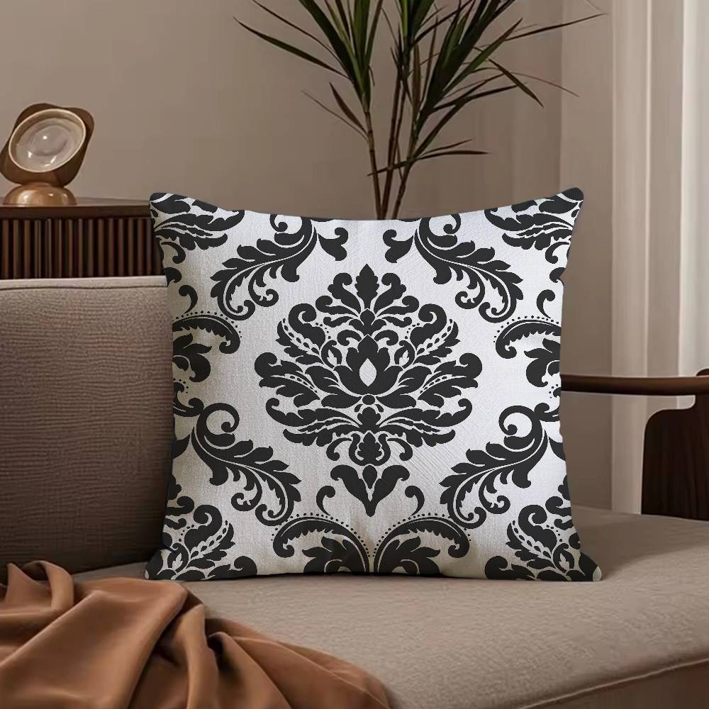 ART K-Kimono Fabric Pillow Case Anti-dustmite Pillowcase Invisible zipper silky short plush Sofa cushion cover