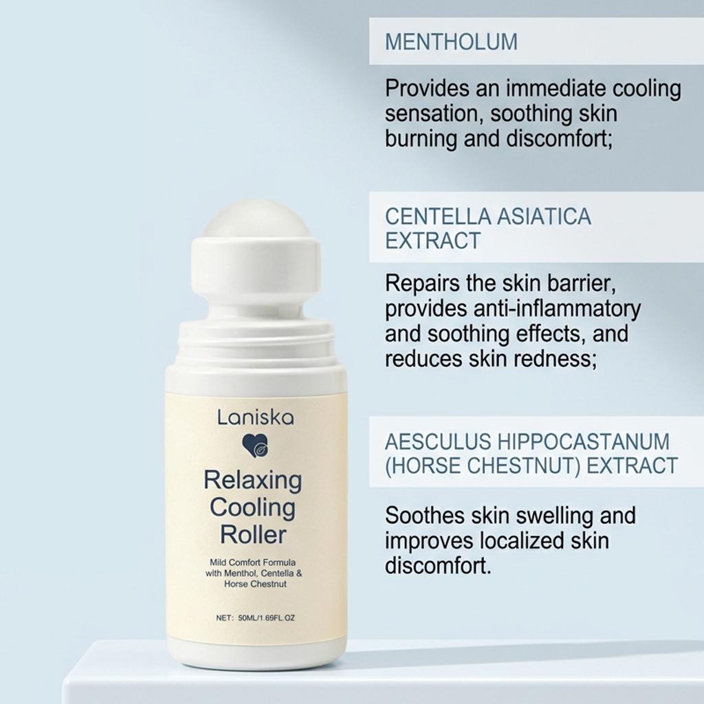 Laniska Cool Rolling Ball Essence - Comfortably Cares for Your Skin, Moisturizing and Hydrating, Refreshing and Convenient Rolling Ball Essence