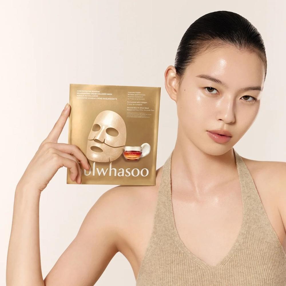 Sulwhasoo Concentrated Ginseng Rejuvenating Cream Collagen Mask 5 Sheets | 1 BOX (100g / Net Wt. 3.50 Oz.)
