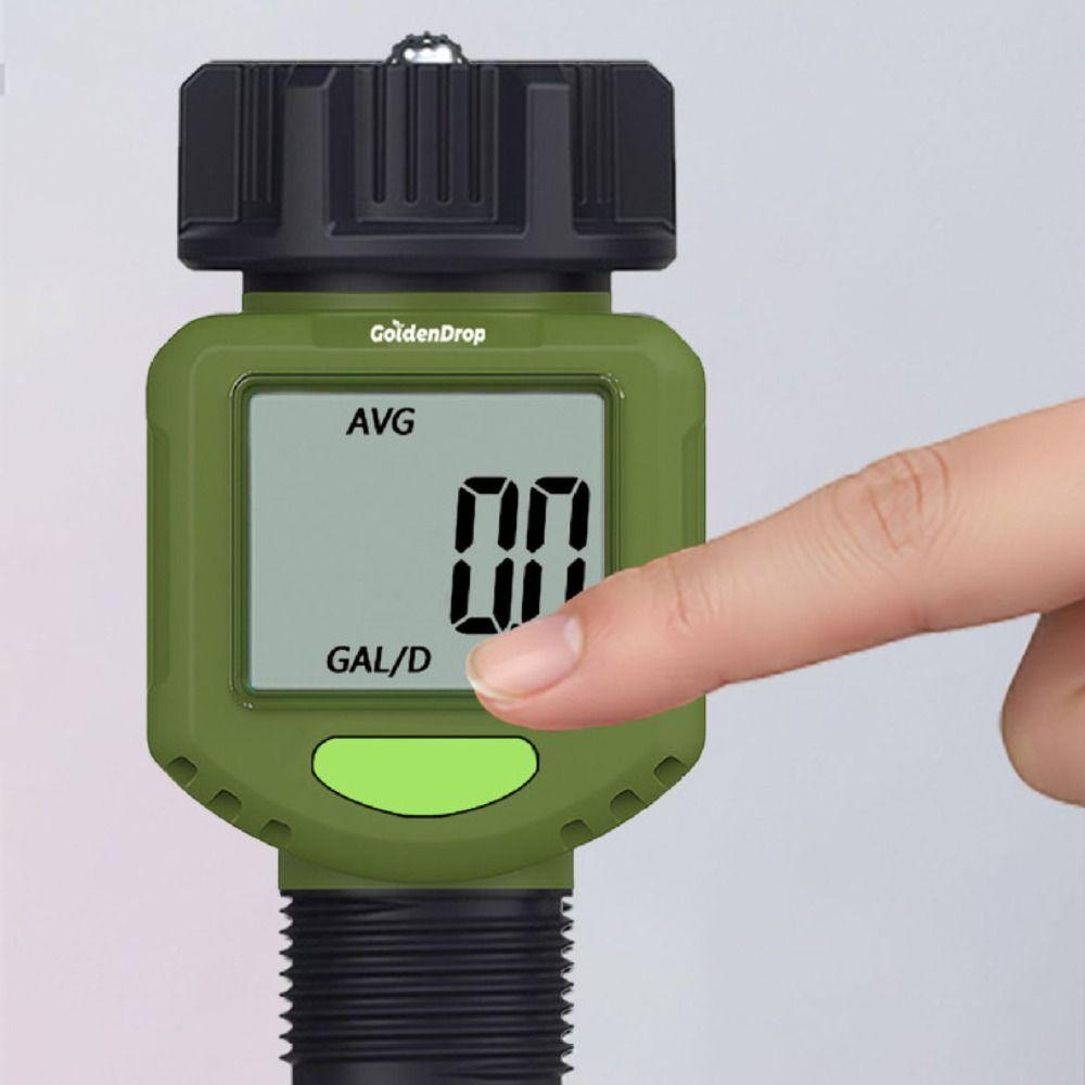 Misuratore di Flusso d'Acqua Digitale Impermeabile IPX6 Ottone Ingresso Contatore Elettronico dell'Acqua Camper Esterno