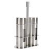 2pcs With Base Stand Salt And Shakers 304 Stainless Steel Spice Dispenser Set  For Kitchen