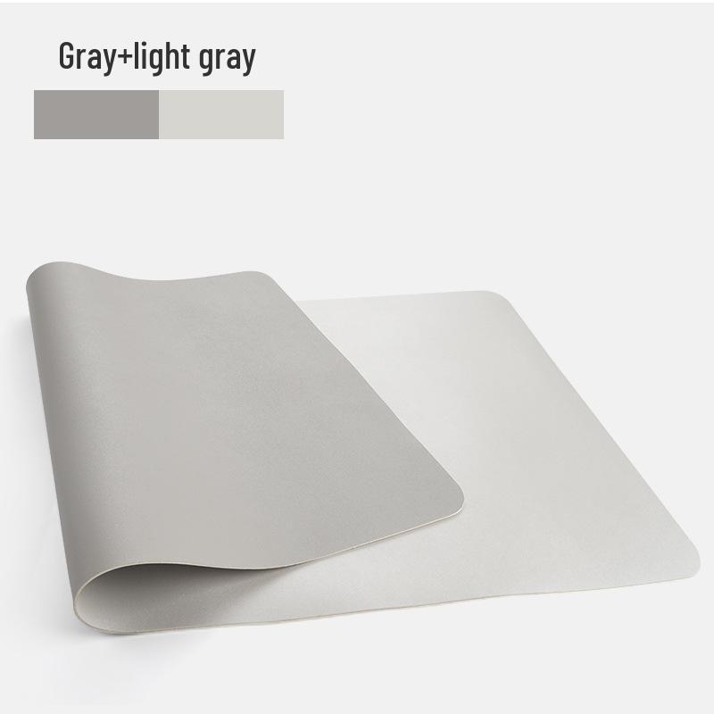 Double-Sided Luxury Nordic Leather Table Mat: Waterproof, Oil-Proof, Heat-Insulating, Non-Slip, Rectangular Design