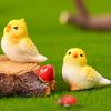 3Pcs Miniature Parrot Figurines Desktop Ornament Adorable Resin Bird Decor for Fairy Gardens & Terrariums
