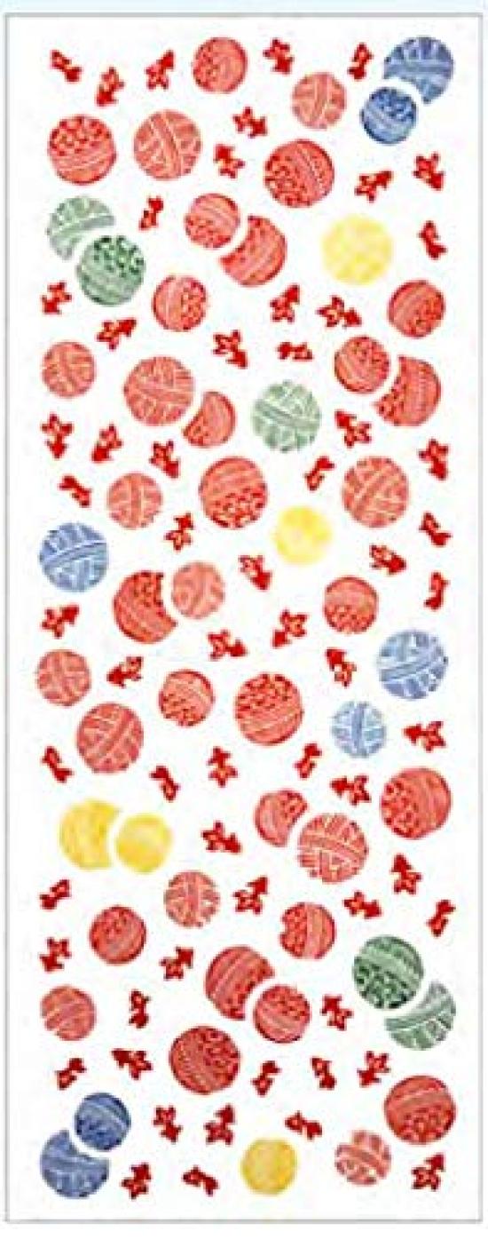 

Todaya Shoten Tenugui Hand Temari Goldfish Design NA001 Niwa-zome Towel,