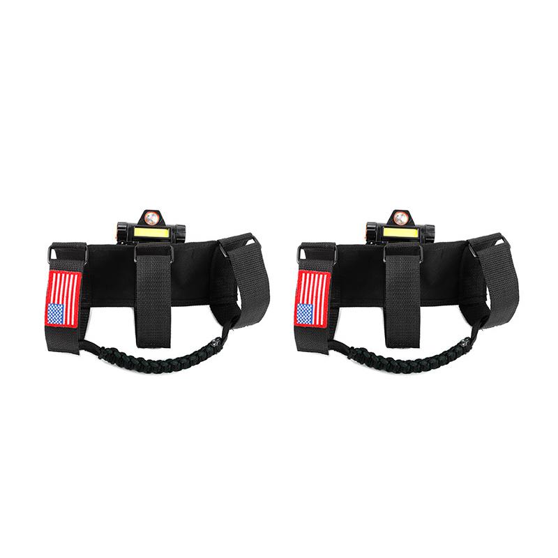 Auto-Regenschirmseil, Dachgriff mit Licht, für Jeep Wrangler JL/Gladiator JT JK 2007–2023, 2 Stück