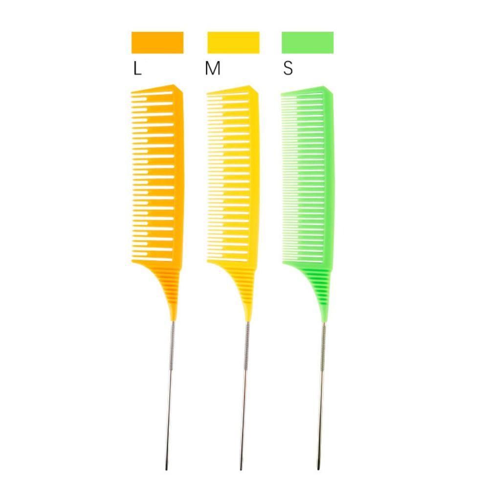 3pcs Highlighting Tailed Comb Set Weaving Hair Styling Combs Coloring Dyeing Comb