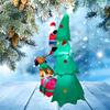 Inflatable Toy Climbing Santa Christmas Inflatable Model Luminous Inflatable Model Christmas Atmosphere Decoration Model