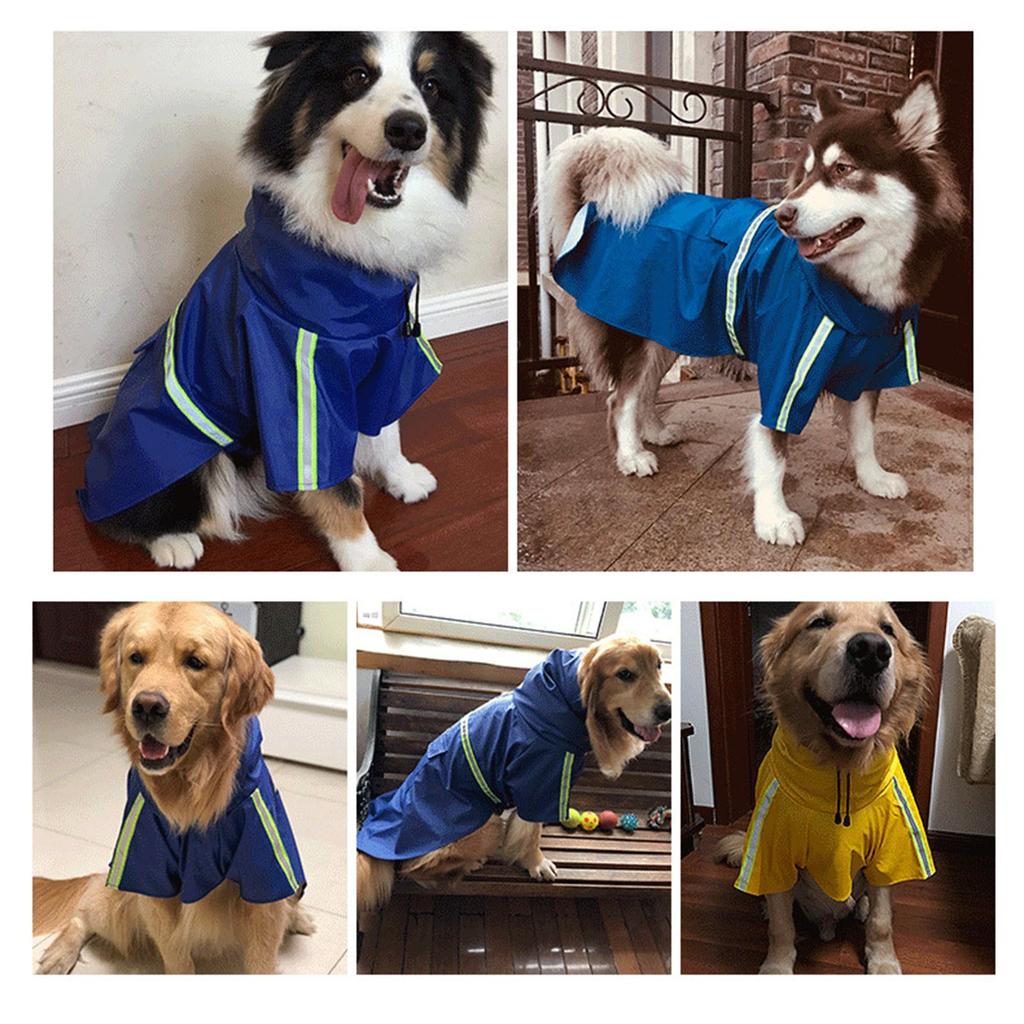 Pet Raincoat Fashion Reflective Pet Winter Raincoat Dog Medium Large Dog