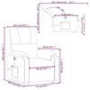 VidaXL Fauteuil inclinable de massage électrique crème 3204954