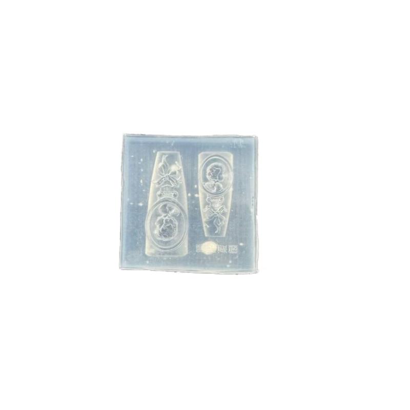 

3D Силиконовая форма для ногтей с рельефом цветка, подсвечник, роза, прозрачные шаблоны для ногтей, DIY украшение для нейл-арта, инструменты для дизайна маникюра A4