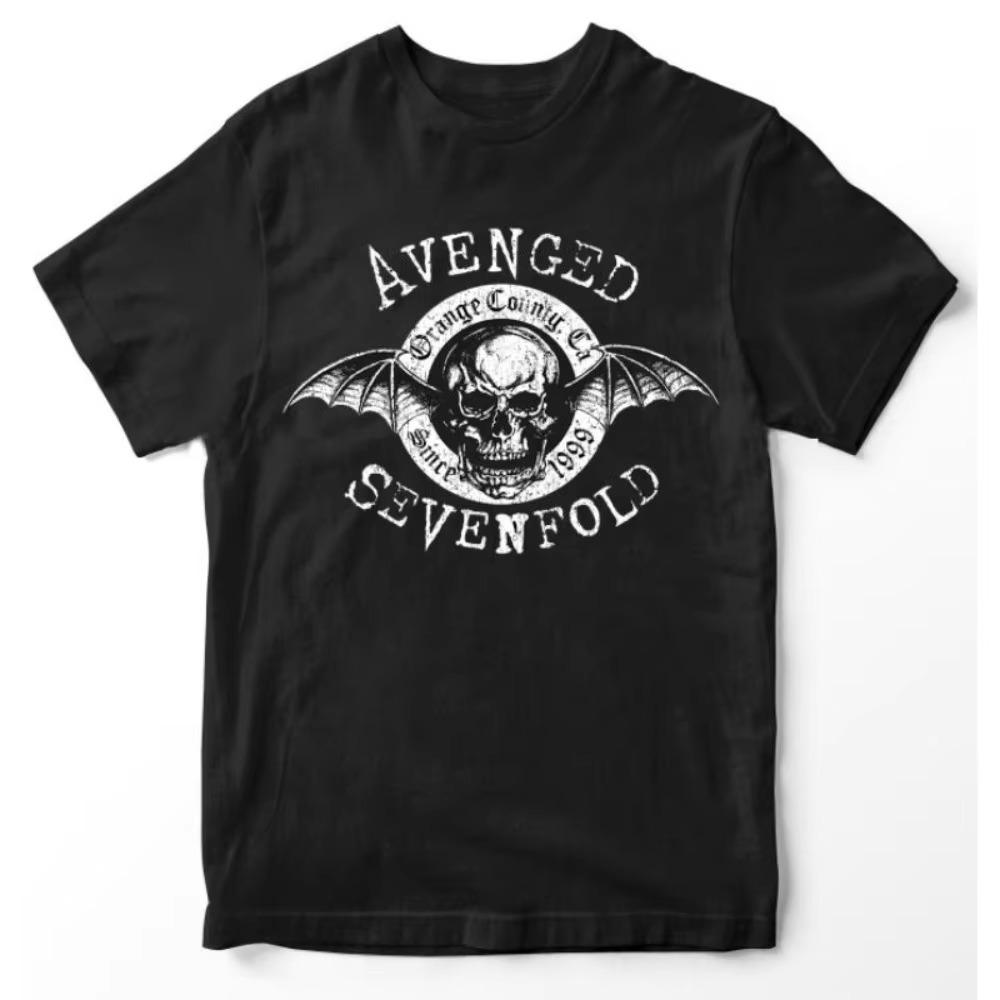 

Avenged SEVENFOLD Основаны в 1999 году Футболка группы A7X Метал-группа Футболка Мужская и Женская Повседневная Удобная Футболка с принтом M чёрный