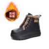 New platform snow boots women's 2025 winter women's velvet warm short boots women's retro famous style versatile women's boots