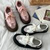 Casual Simple Niche Thick-soled German Training Shoes Autumn Versatile Hong Kong Style Low-top Board Shoes