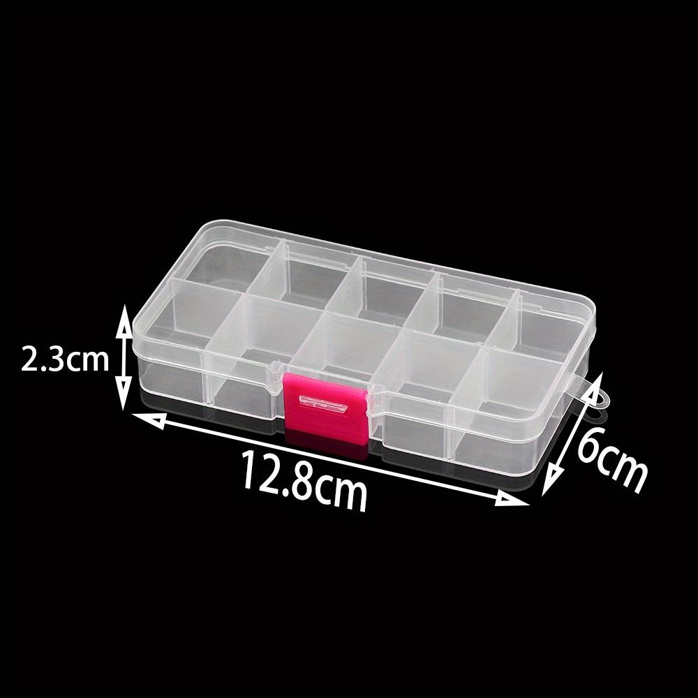 5pcs Plastic Rectangle Slot Adjustable Jewelry Necklace Storage Box Case Holder Craft Organizer Beads Jewelry Container