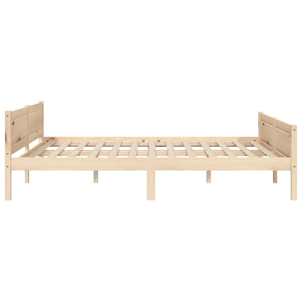 Solid Pine Wood Bed Frame 140 x 200 cm