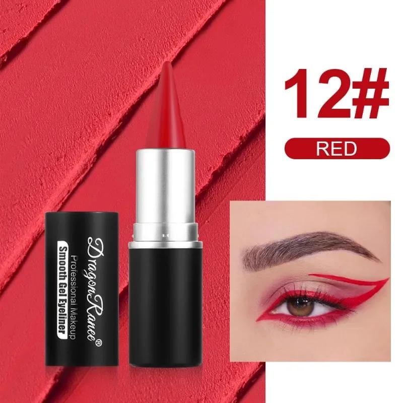 

12Color Matte Eyeliner Pencil Smudge-Proof Lazy EyeShadow Cream Texture Easy Coloring Eye Liner Pen Black White Green Eye Makeup