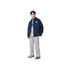 Lining Badfive Brand Logo Print Solid Color Single-Breasted Lapel Jacket Men Jackets Navy-Blue AFDSD43-2