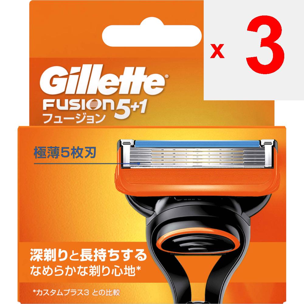 P&G Japan Gillette Fusion Handbuch, 4 Ersatzklingen Ersatzklingen für Herren Rasierer für Männer Legen Sie die gebrauchte Klinge in einen leeren Bereich des Etuis und