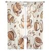 Sweet Coffee Luxurious Chiffon Sheer Curtains for Living Room Bedroom Decoration Window Voiles Tulle Curtain