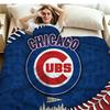 Chicago Cubs Print Flannel Blanket High Quality Warm Comfortable Cover for All Seasons Perfect for Gifts Home Decor