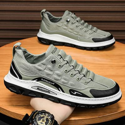 Fashion Men Breathable Vulcanized Shoes 2024 New Spring Mesh Breathable Running Men Casual Fashion Thick Soled Non Slip Sports Shoes