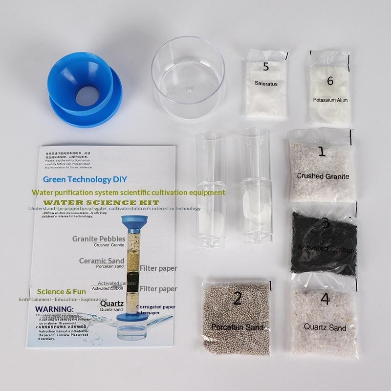 Kit d'eau propre DIY Green Science pour enfants Projet scientifique Apprentissage STEM Éducatif Ensemble de jouets de purification