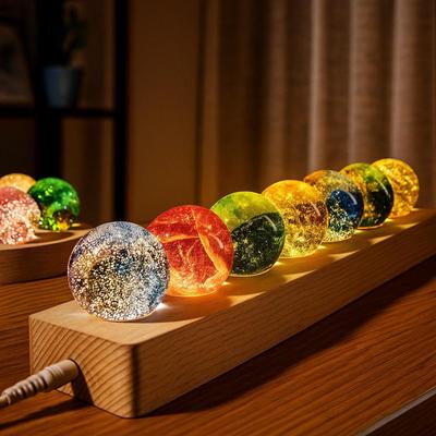 Starry Sky Crystal Ball: Seven-Color Luminous Night Light Ornament