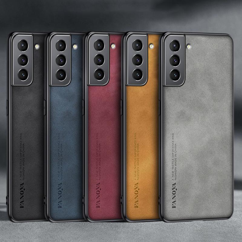 

Овеча шкіра для Samsung Galaxy s24 s23 S20 S21 FE S10 S22 Note 20 Ultra 10 Plus S10E Cover Coque Case S10 чорний