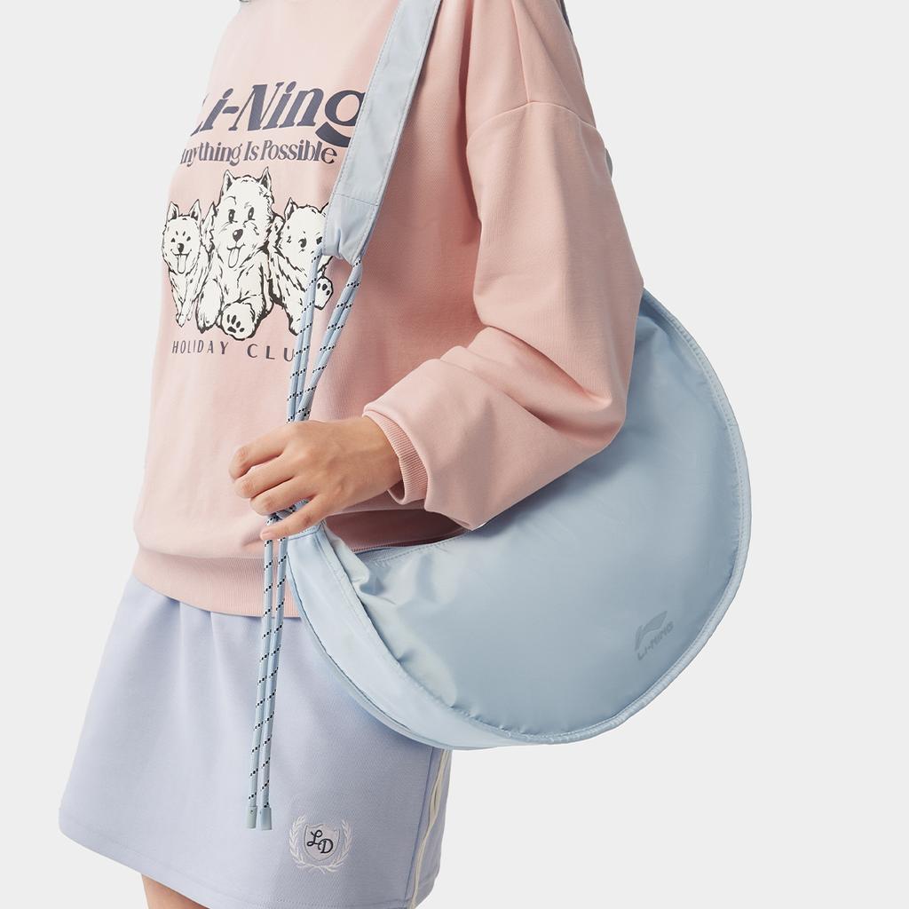 New LiNing Sports Life Collection Polyamide Dumpling Bag, Crossbody Bag, Shoulder Bag Unisex Sky Blue ABDU165-6