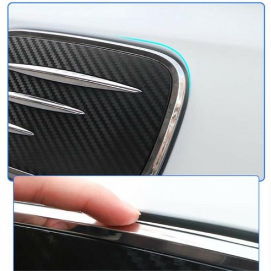 Chrom+Carbon Fiber Gas Oil Fuel Tank Cap Cover Trim For Honda CR-V CRV 2017-2022