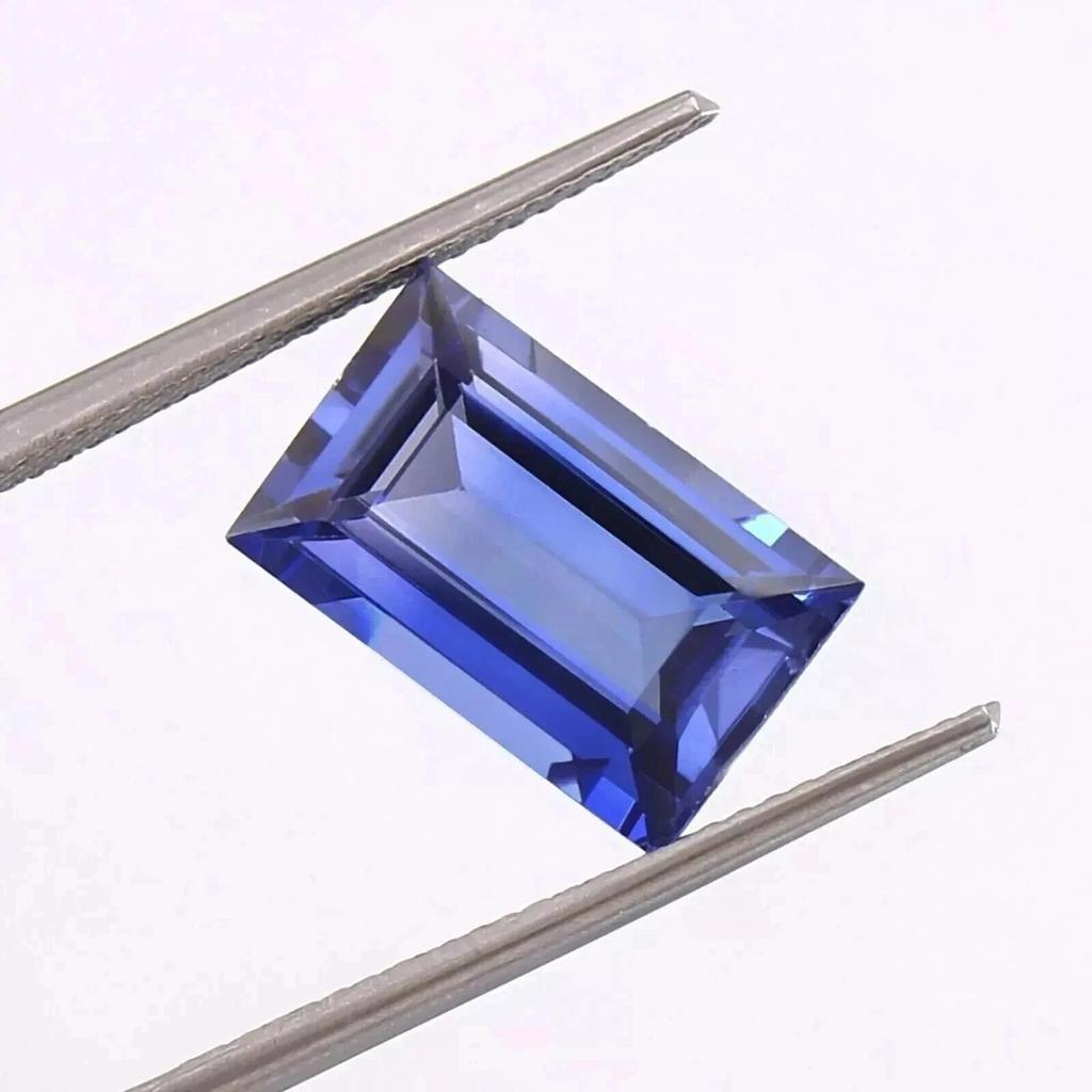 26 Ct Natural Blue Sapphire Baguette Cut Flawless Certified Loose Gemstone+ Gift