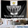 Custom Name Club Atletico Mineiro Crest Printed Tapestry, for Bedroom,Livingroom, Dormitory, Large Wall Decor, Fabric Decor Fan Birthday Gifts