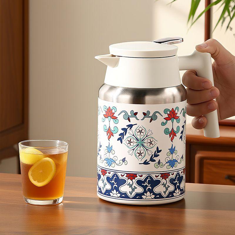 1PC Insulation Kettle Chinese Wind Large Capacity Household Kettle New Coffee Pot Warm Bottle Household Goods