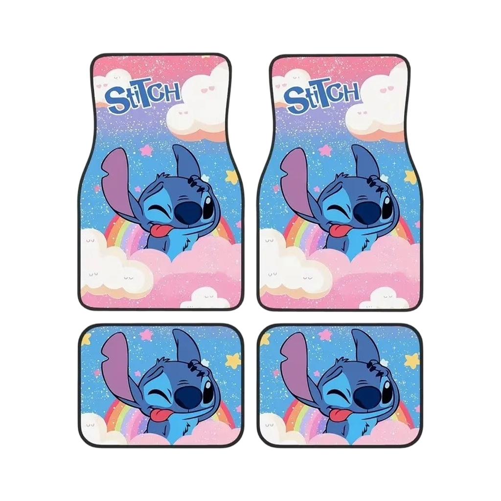 Auto Tapijt Mat Set van 4, Anime Auto Accessoires Interieur Alle Weer Vloermatten Decor met Niet- Zwart Achterkant