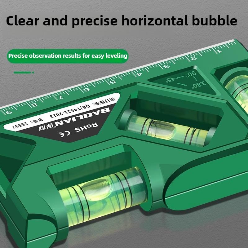 Mini Level Gauge High-precision Horizontal Vertical Measure Metric Ruler Protractor Home Portable Magnetic Pocket Level Gauge