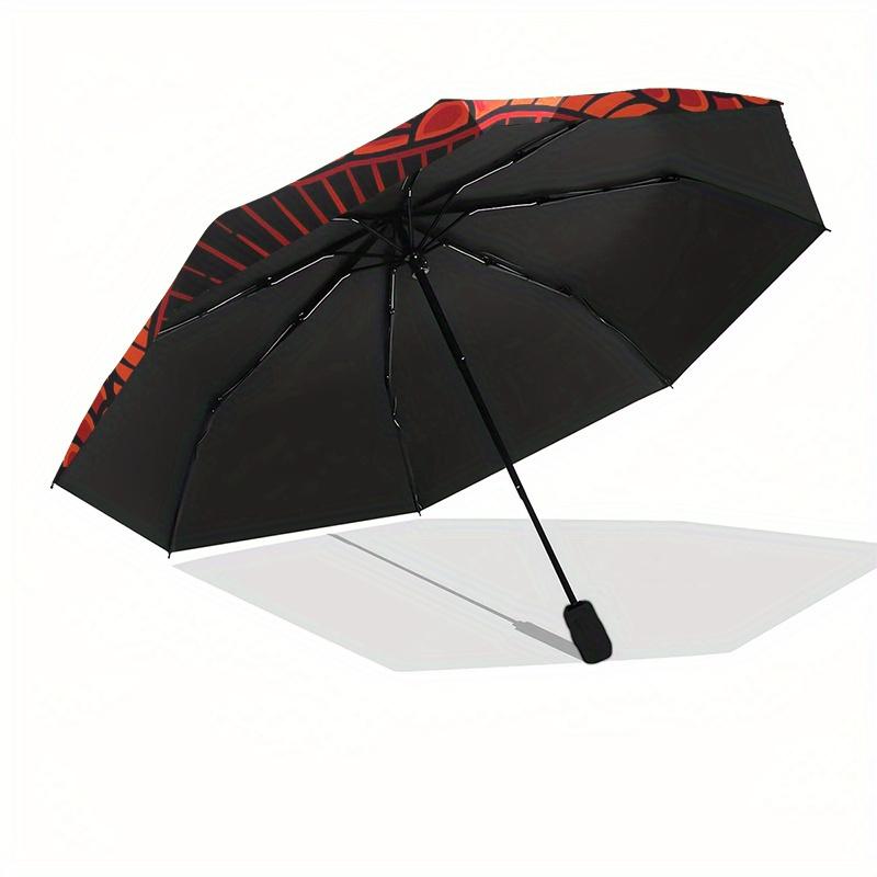 Red Serpent Circle Symbol Wall HangingUmbrella, Portable 3-Fold Umbrella for Men & Women,Christmas Gift ES357
