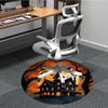 1pc Haunted House Moonlit Night Office Round Area Rug, Under Office Chairs Bedroom Living Room Home Decor, Room Deco, Available in Various Sizes