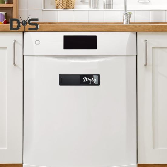 Dirty Clean Dishwasher Magnet Easy to Read Slide Dish Washing Machine Dirty Clean Magnetic Indicator Acrylic Sign Kitchen Decoration