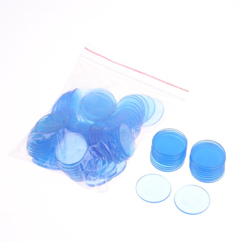 100 Stuks 25 Mm Kleur Plastic Chip Bingo Chip Montessori Interactief Leren Educatie Wiskunde Speelgoed Familie Feest Tellen Speelgoed